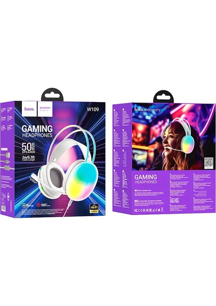 Hoco W109 Rich Gaming Kulaküstü KULAKLIK-(5775) - MCT3587-5756