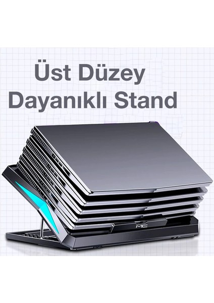Ally Mc Q3 LED Işıklı Ultra Sessiz Fan Laptop Soğutucu STAND-(5775) - MCT5695-7183