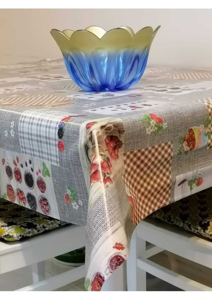 Elyaflı Pvc Muşamba - Desenli Silinebilir Masa Örtüsü