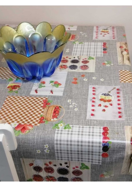 Elyaflı Pvc Muşamba - Desenli Silinebilir Masa Örtüsü fırsatları