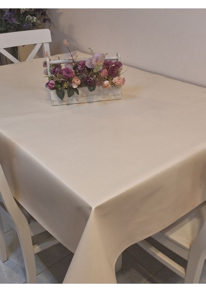 Elyaflı Pvc Muşamba - Desenli Silinebilir Masa Örtüsü ( Bej) fiyatları