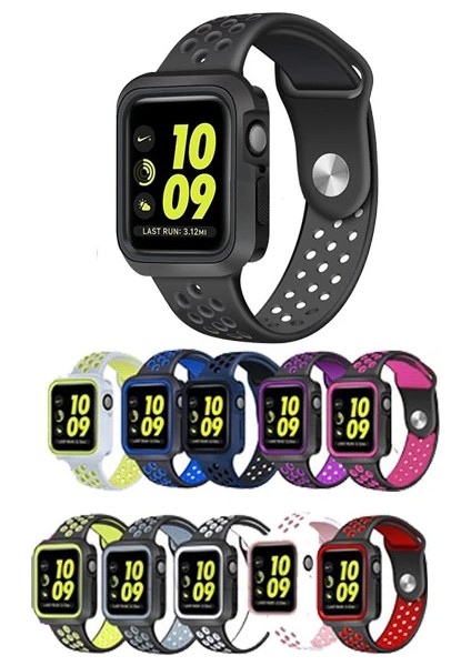 Ally Apple Watch 4 44MM N-Style Çift Renk Silikon KILIF-(5775) - MCT4267-7843