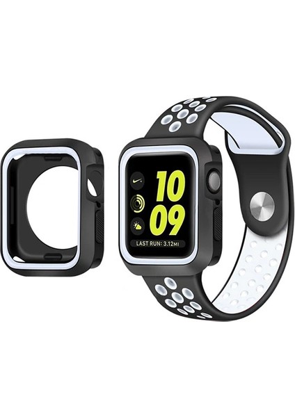 Ally Apple Watch 4 44MM N-Style Çift Renk Silikon KILIF-(5775) - MCT4267-7843