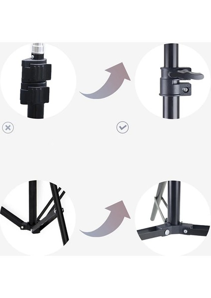 Ally 130CM Işık Ayağı Tripod Standı 3 Ayaklı Tripod Işık Ayağı 1.3 Metre-( - MCT9994-5015