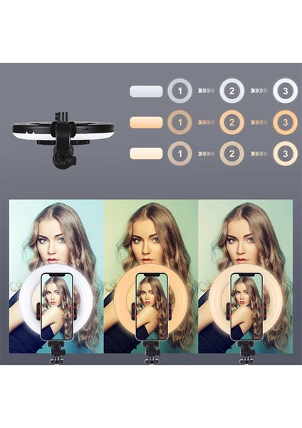 Puluz 6.3 Inch 16CM Ring LED Canlı Yayın Bluetooth Tripod Vlogging Selfie Light-(5 - MCT5509-8242