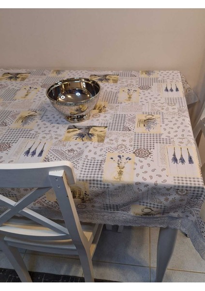 Kaydırmaz Tabanlı Pvc Muşamba - Desenli Silinebilir 120 x 150 Hazır Masa Örtüsü fırsatları