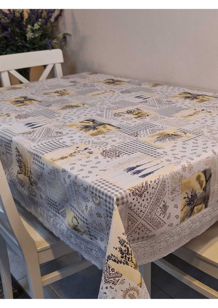 Kaydırmaz Tabanlı Pvc Muşamba - Desenli Silinebilir 120 x 150 Hazır Masa Örtüsü indirimleri