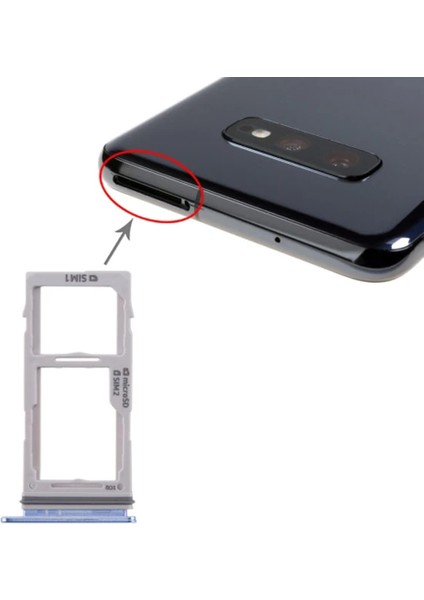 Sm Galaxy S10+/S10/S10E Sim Kart Kapağı Tutucu Sim Yuvası (2SİM)-(5775) - MCT2852-6571