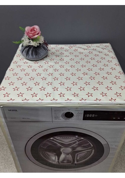 Renkli Desenli Duck Kumaş Çamaşır ve Kurutma Makinesi Örtüsü 120X60CM