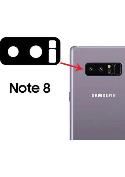 Samsung Galaxy Note 8 Için Kamera Lens KAPAK-(5775) - MCT5462-7452