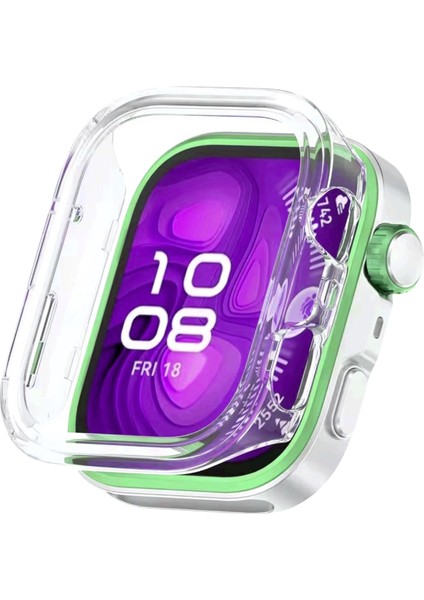 Huawei Watch Fit 4 Uyumlu Silikon Ekran ve Kasa Koruyucu Şeffaf
