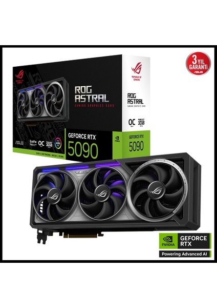 ROG-ASTRAL-RTX5090-O32G-GAMING, 32GB, 512BIT, Gddr7, 2xhdmı, 3xdp Gamıng Ekran Kartı
