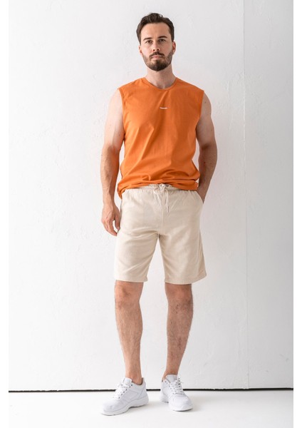 Erkek Beli Ayarlanabilir Çift Cepli Şort Taş - 9239 fiyatları