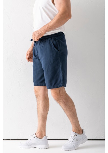 Erkek Beli Ayarlanabilir Çift Cepli Şort Lacivert - 9239 fiyatları