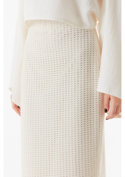 Basic Beli Lastikli Triko Etek