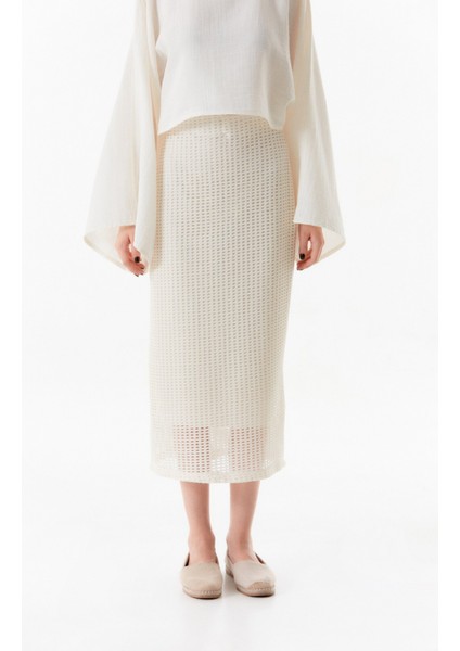 Basic Beli Lastikli Triko Etek