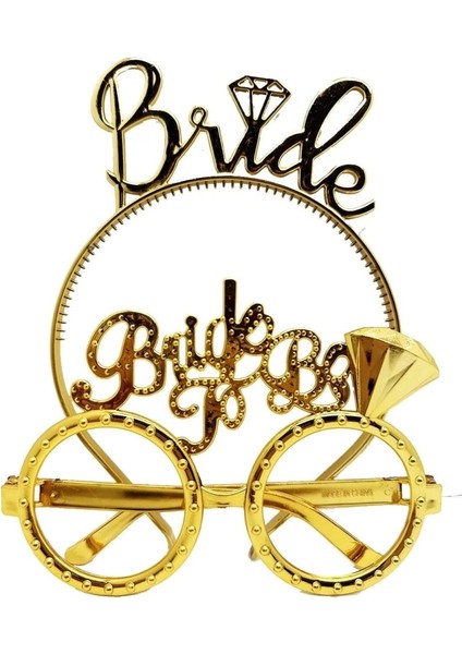 Bfs Brideyazılıtaçvebridetobeyazılıgözlüksetialtınrenk fiyatları