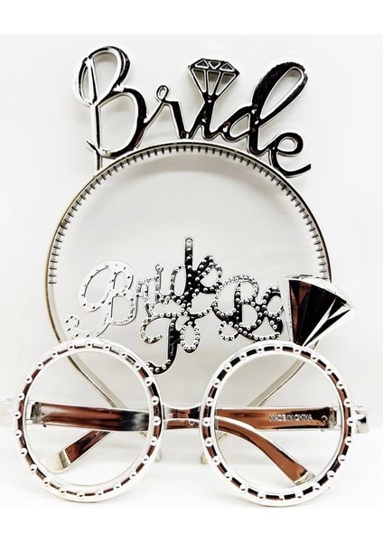 Bfs Brideyazılıtaçvebridetobeyazılıgözlüksetigümüşrenk