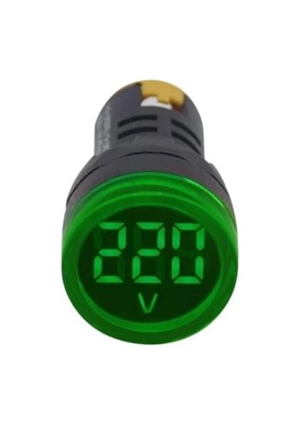 24V-550V Dijital Voltmetre (Ledli) (22/29.5 Mm) Yeşil