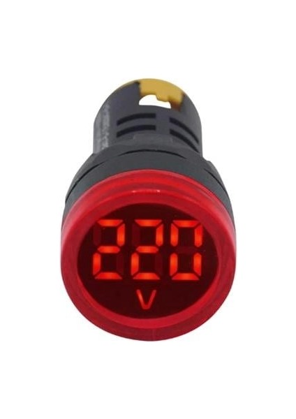 24V-550V Dijital Voltmetre (Ledli) (22/29.5 Mm) Kırmızı