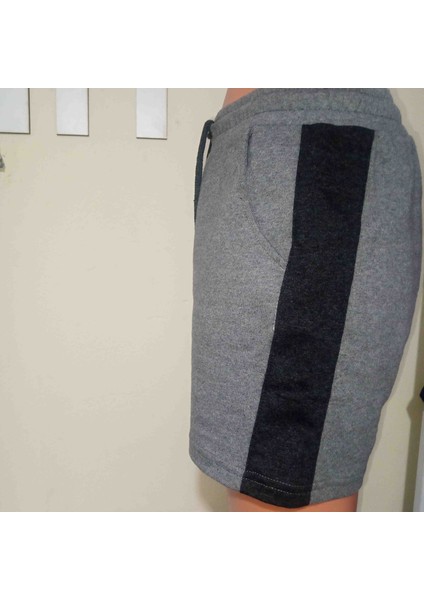 Gri Dar Kesim Kısa Şort modelleri