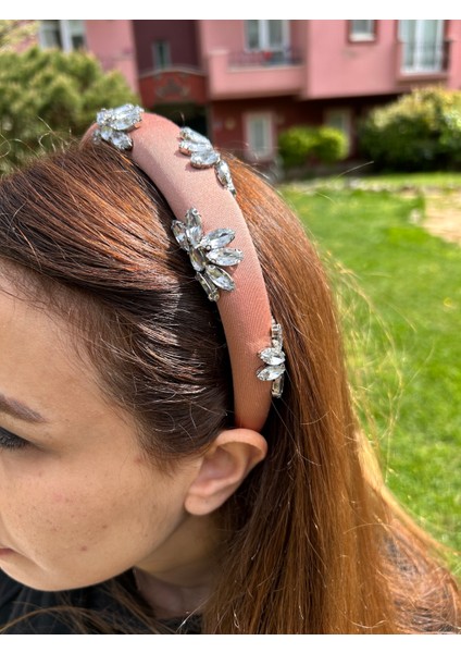 Abiye Kadın Mezuniyet Kına Ince Model Avize Taşlı Vizon Taç Saç Aksesuarı modelleri
