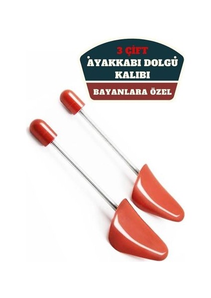 Turk Bayan 36- 41 Ayakkabı Dolgu Kalıbı 3 Çift - MCT7033- 9773