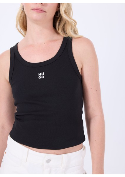 Bisiklet Yaka Düz Siyah Kadın Atlet 50514489 fırsatları