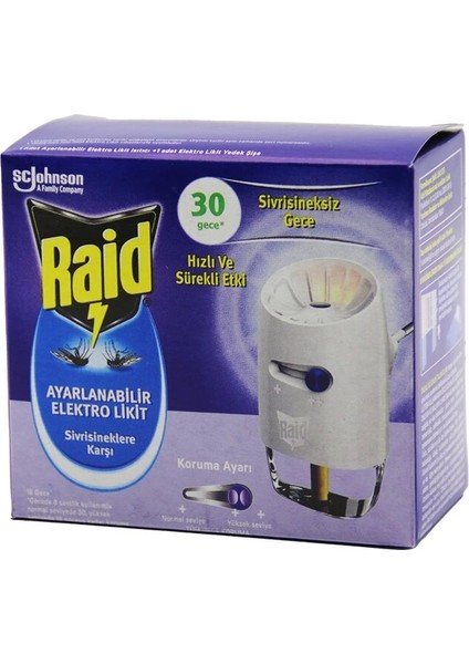 Raid Mini Set - 30 Gece Elektrolikit Ayarlanabilir Makine Set