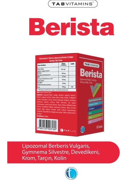 BERISTA LIPOZOMAL 60 TB fiyatları