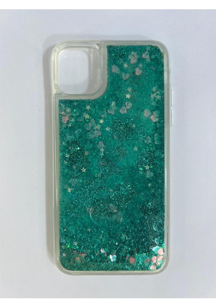 Iphone 11 Sulu Simli Kalpli Yeşil Sert Kapak
