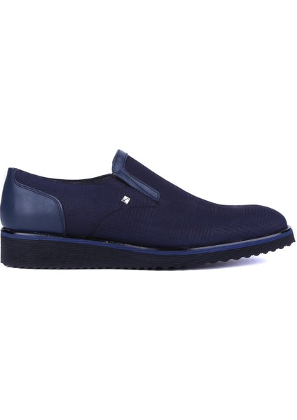 - Lacivert Nubuk Hakiki Deri Erkek Günlük Ayakkabı 7105 - 6946