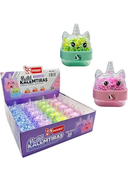 Pastel Kalemtraş Köpük Boncuklu Unicorn MK-4030 - 2 Adet
