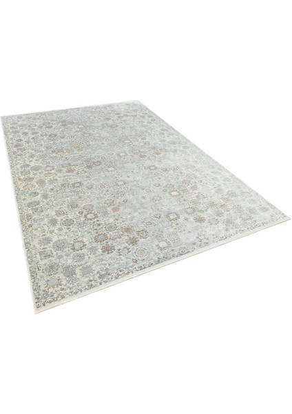 Heriz 8213 Krem - Viskon Bambu Dokuma Halı | Modern Salon Halısı