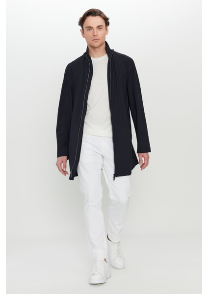 Standart Fit Normal Kesim Dik Yaka Yan Cepli Trençkot fiyatları