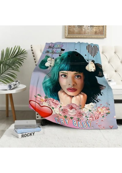 Nie Martinez Singer Crybaby Müzik Albümü Battaniye Yatak Battaniyeleri Atar Mikrofiber Yatak Kral Kapak Diz Kanepe Dekoratif Renk: S3511/BOYUT: 75X100CM (Yurt Dışından)