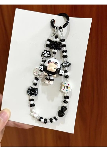 Yeni Pop Bean Diy Kafatası Panda Molly Crybaby El Yapımı Ikinci Yaratılış Telefon Zinciri Boyalı Anahtarlama Alaşım Anahtarı Hediye Renk: Skullpanda Büyü/malzeme: Tek Beden (Yurt Dışından)