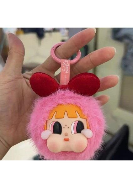 Yeni Peluş Peluş Ana Zincir Crybaby × Uçan Küçük Polis Bebek Karikatür Asma Takı Araba Peluş Anahtar Chaintoys Kadın Hediyeler Renk: D (Yurt Dışından)