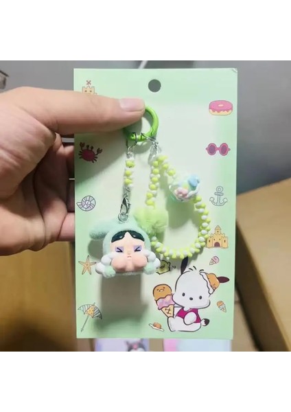 Kawaii Crybaby Uçan Küçük Polis Zinciri Sırt Çantası Kolye Inspearl Boncuklu Bilezik Aksesuarları Dekorasyon Anahtarlık Renk: Kırmızı (Yurt Dışından)