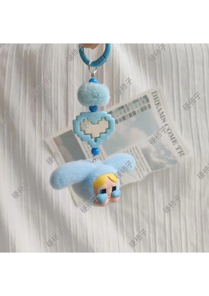 Kawaii Crybaby x Uçan Küçük Polis Zinciri Sırt Çantası Kolye Boncuk Aksesuarları ile Bilezik Anahtarlık Dekorasyon Color: Yeşil (Yurt Dışından)
