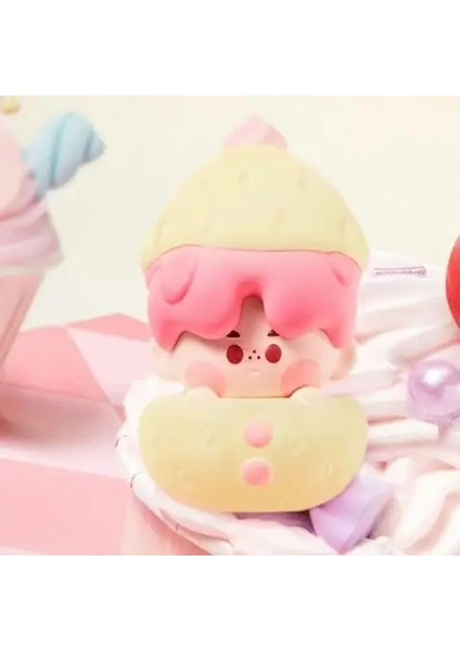 Skulla Dimoo Çilek Serisi Pop Bean Mini Anime Şekil Sınırlı Sürüm Süs Bebeği Çocuk Oyuncak Doğum Günü Hediyesi Renk: Pino Jelly (Yurt Dışından)
