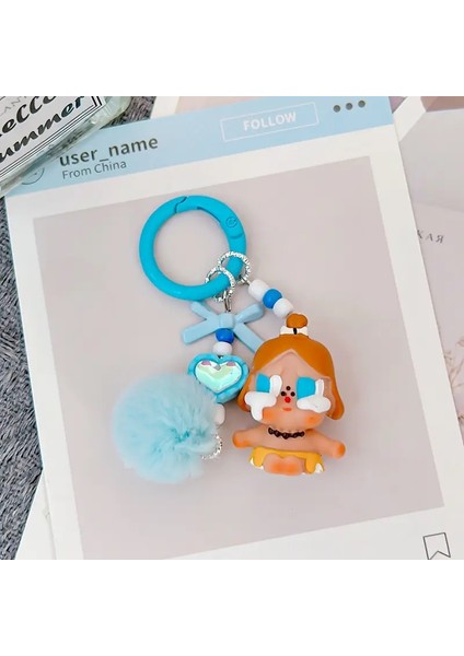 Yeni Mini Crybaby Keychain Karikatür Yaratıcı Elde Taşıma Üç Boyutlu Bebek Okul Çantası Kolye Araba Ana Zinciri Kadınlar ve Erkekler Kilo 9 (Yurt Dışından)