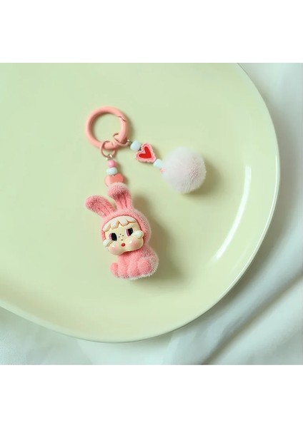 Yeni Çizgi Film Crybaby Keychain Sevimli Flocked Flocked Kumaş Bebek Çantası Cazibesi Aksesuarları Araba Anahtar Zinciri Moda I (Yurt Dışından)