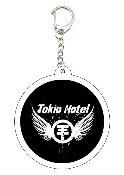 Popüler Şarkıcı Bill Tom Kaulitz Aksesuarlar Keyasyon Anahtarlık Çanta Akrilik Kolye Tokio Otel Anahtar Yüzük Zincirleri Hayranlar Tokio Hotel 4 (Yurt Dışından)