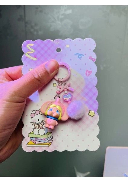 Kawaii Mini Crybaby The Elephant Serisi Anahtar Kolye Sevimli Anime Figür Bebek Sırt Çantası Dekoru Çift Cep Telefon Zinciri 7 (Yurt Dışından)