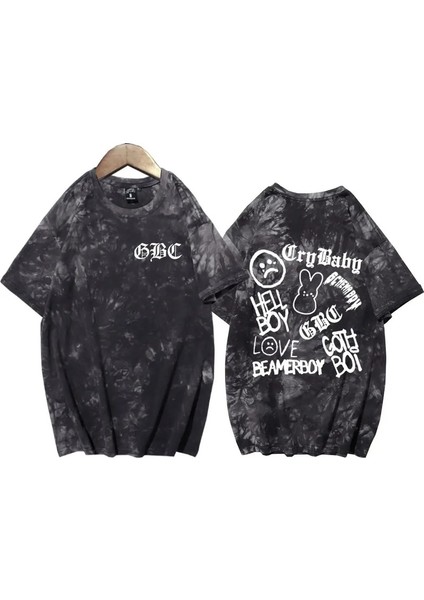 Lil Peep Crybaby Gömlek Lil Peep Müzik Gömlek Lil Peep Fan Men Street Giyim Hip Hop Erkek T-Shirtscolor Lil Peep Merch Si Siyah/boyut Xs (Yurt Dışından)