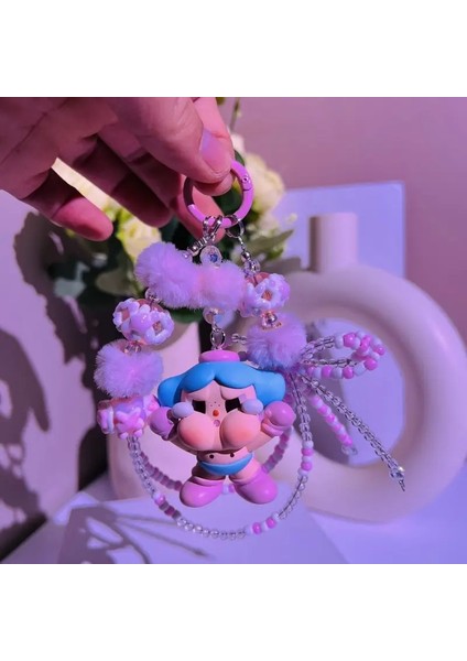 Yeni Crybaby Kawaii Keychain Karikatür Yaratıcı Üç Boyutlu Bebek Öğrencileri Okul Çantası Kolye Araba Ana Zincir B (Yurt Dışından)