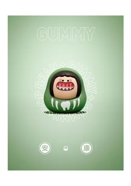 Pop Bean Dharma Serisi 4 Sevimli Anime Figür Kawaii Masaüstü Süsler Doğum Günü I Sürpriz Sakız (Yurt Dışından)