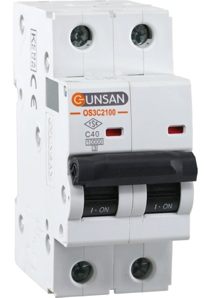 Valta Otomatik Sigorta 2 Kutup 10kA C Tip 40A