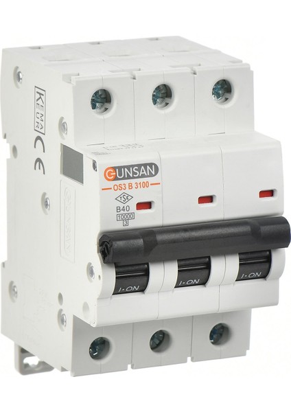 Valta Otomatik Sigorta 3 Kutup 10kA B Tip 40A